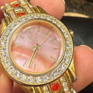 Elegant Gold and Pink Women's Watch Colleen Lopez
